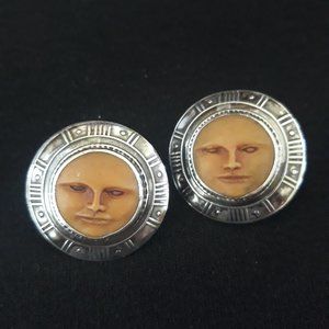 Vintage Sterling Silver Tabra Sun/Moon earrings